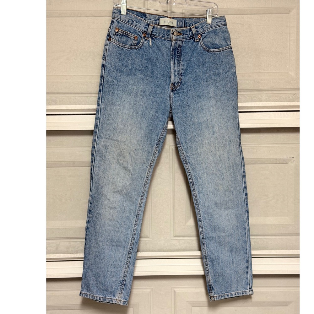 Vintage Gap Jeans Original Fit Ankle Light Wash High Rise Size 8 Made USA Y2K
